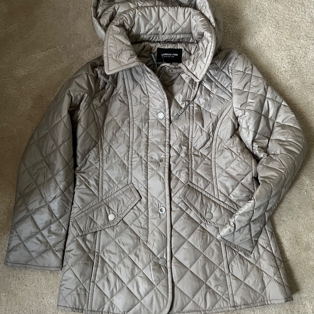 London Fog Quilted Coat Jacket M - New w/tags
